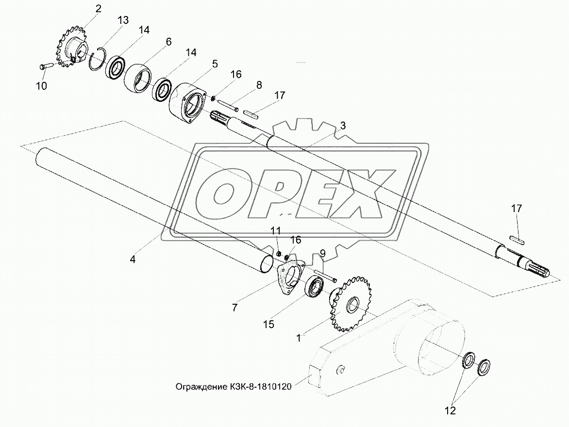 Установка вала КЗК-8-1810602