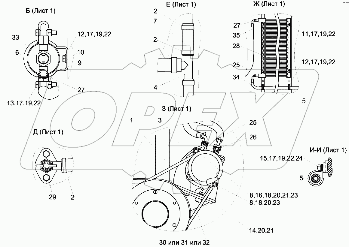 Установка компрессора КЗК-7-0113030-02