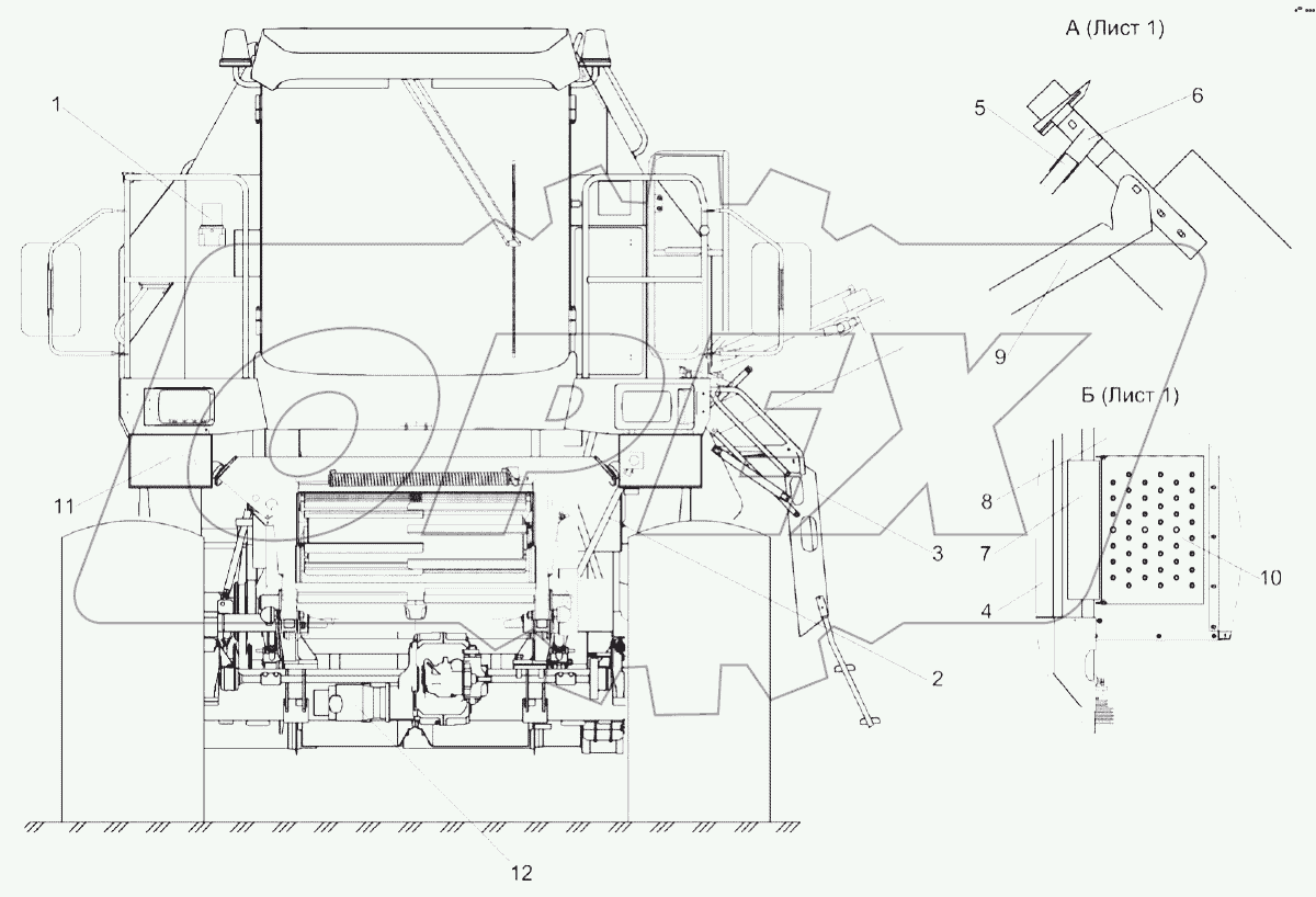 Молотилка самоходная КЗК-8А-0100000-02