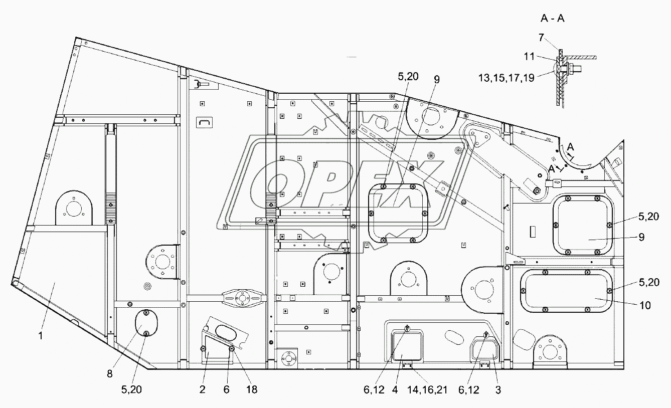 Боковина правая КЗК-8А-0202060