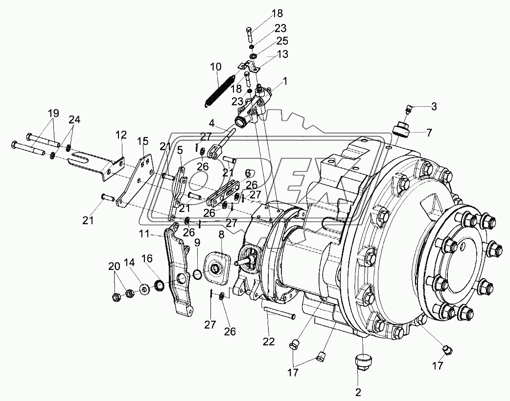 Редуктор бортовой КЗК-10-0107200-04 1