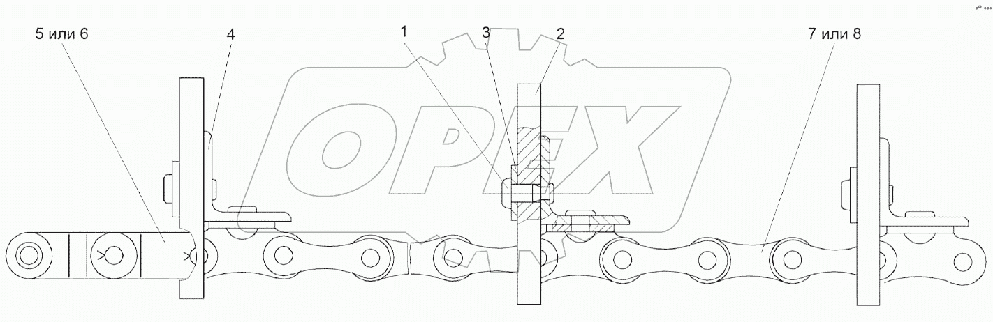 Цепь элеватора КЗК 0214160А