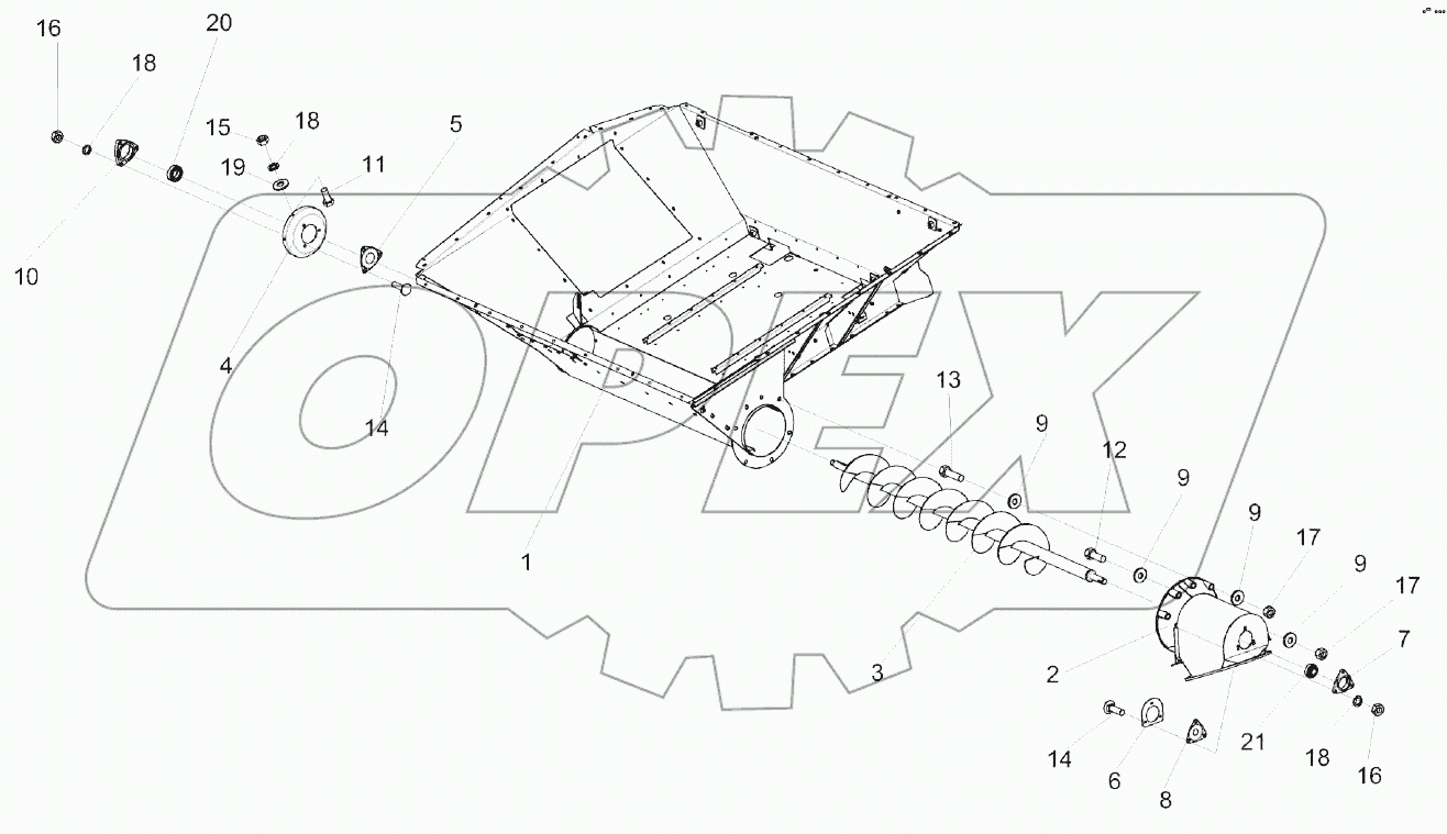 Установка шнека КЗК 0206030Б