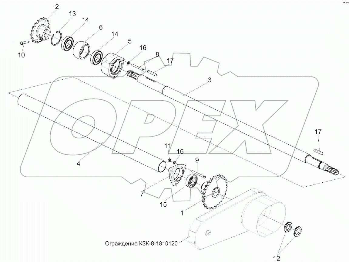 Установка вала КЗК-8-1810602