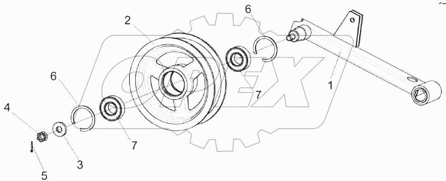 Рычаг КЗК-10-0290260