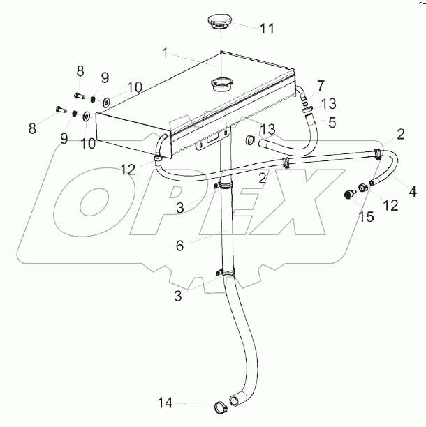 Установка бачка расширительного КЗК-8-4-0106070Э