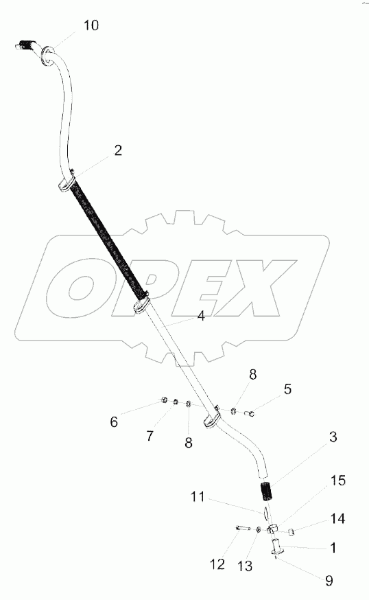 Установка сливного рукава КЗК-8-4-0106490Э