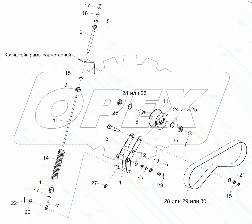 Привод гидронасоса КЗК-8А-2-0222500