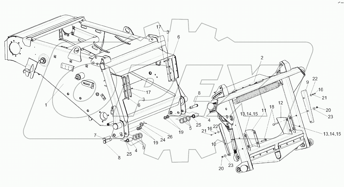Установка рамки переходной КЗК 1780000А