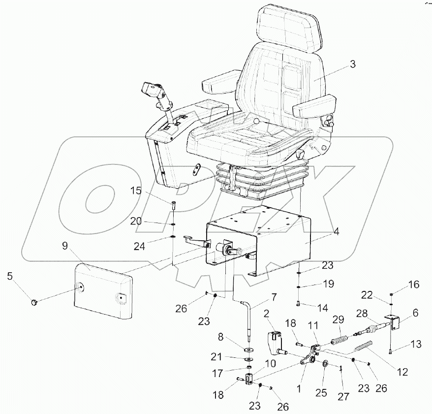 Установка сиденья КЗК-12-0119290Б-01