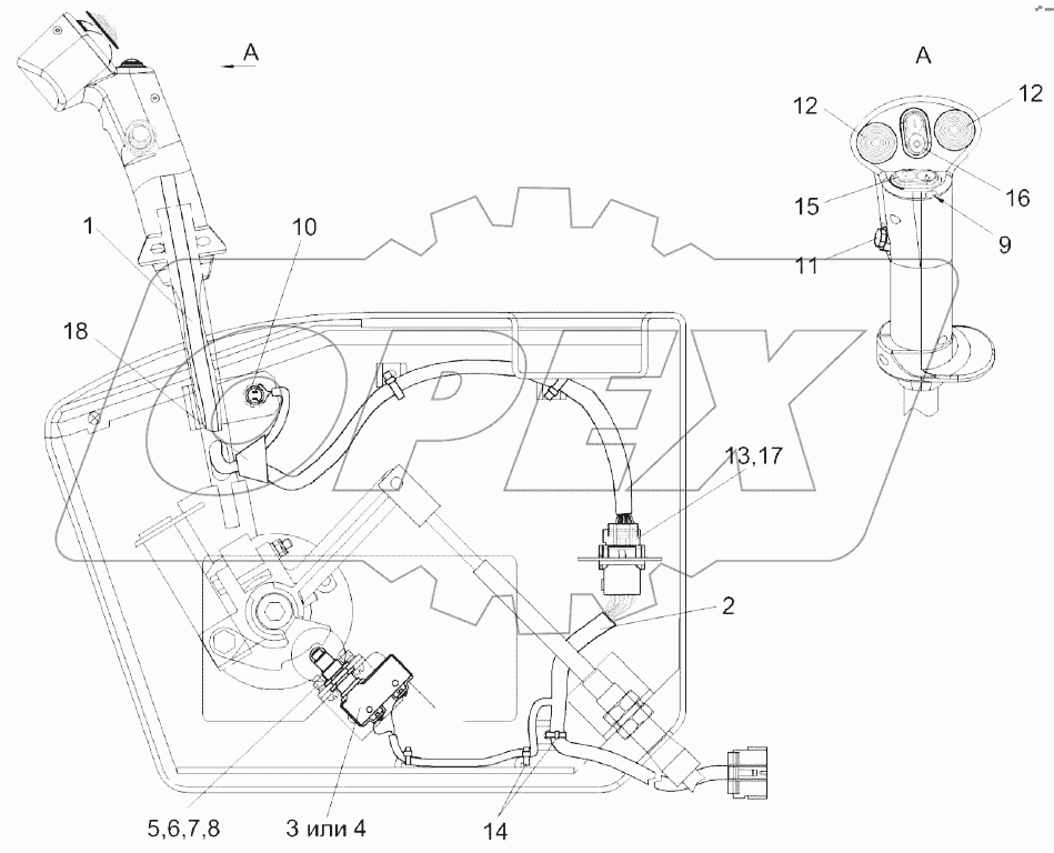 Электрооборудование блока управления КЗК-12-0119890А