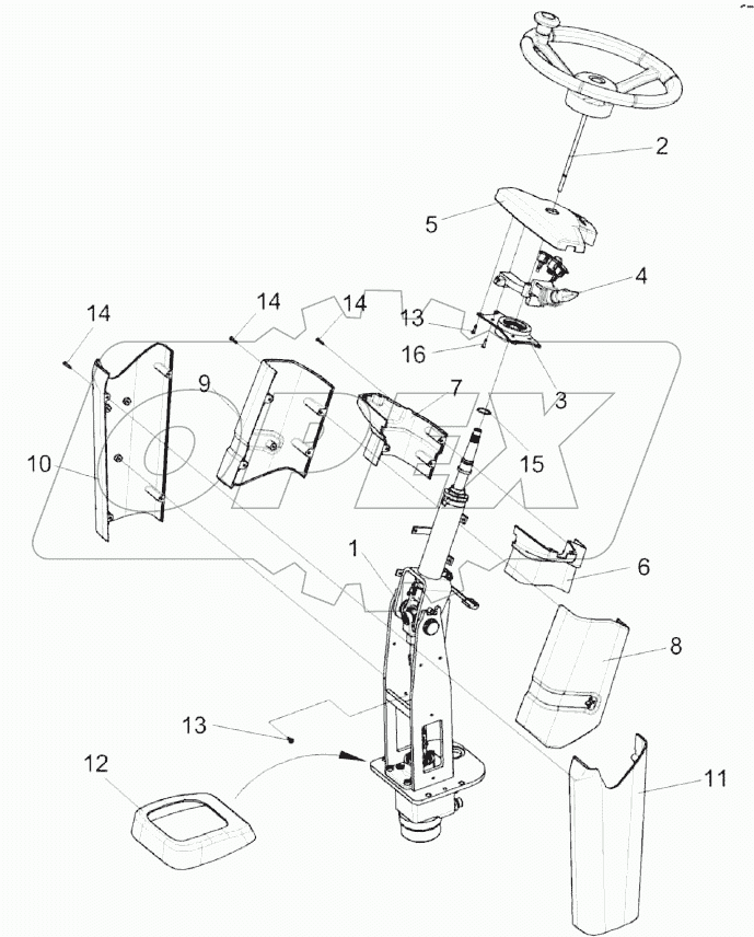 Колонка рулевая КЗК-8-4-0119230