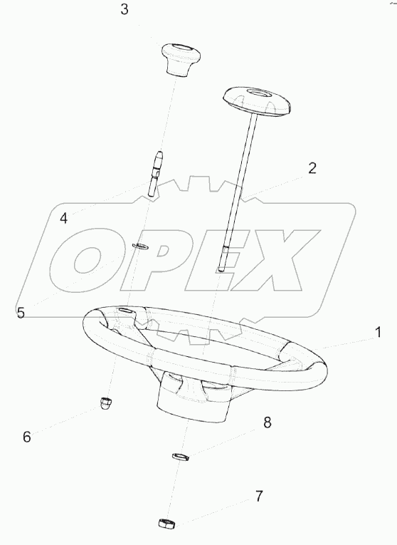 Установка колеса рулевого КЗК-12-0122600-02