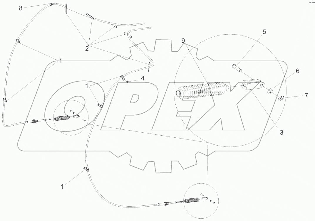 Установка стояночного тормоза КЗК-8-4-0119610Э