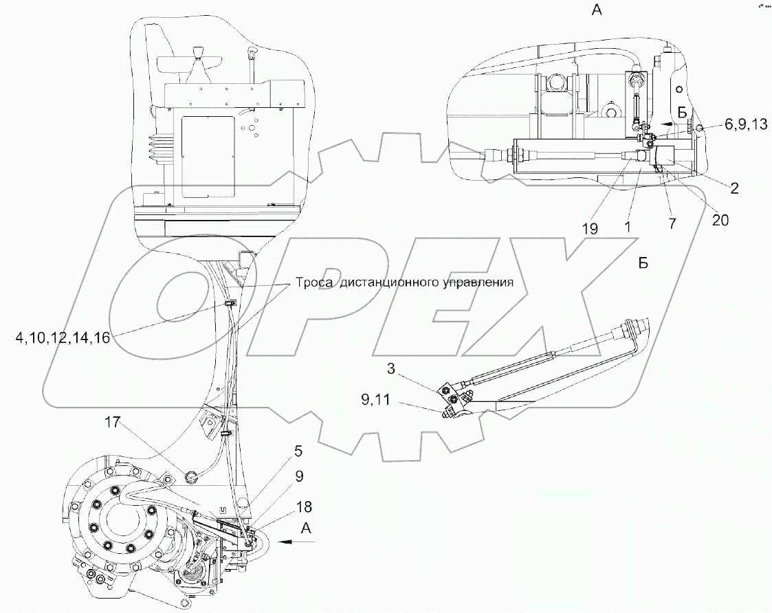 Установка механизма переключения передач КЗК-10-3-0119290