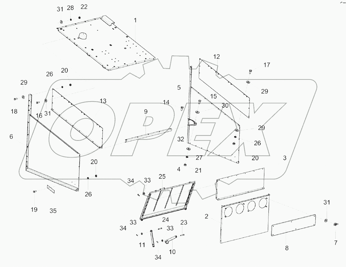 Капот КЗК-8-4-0228000Э