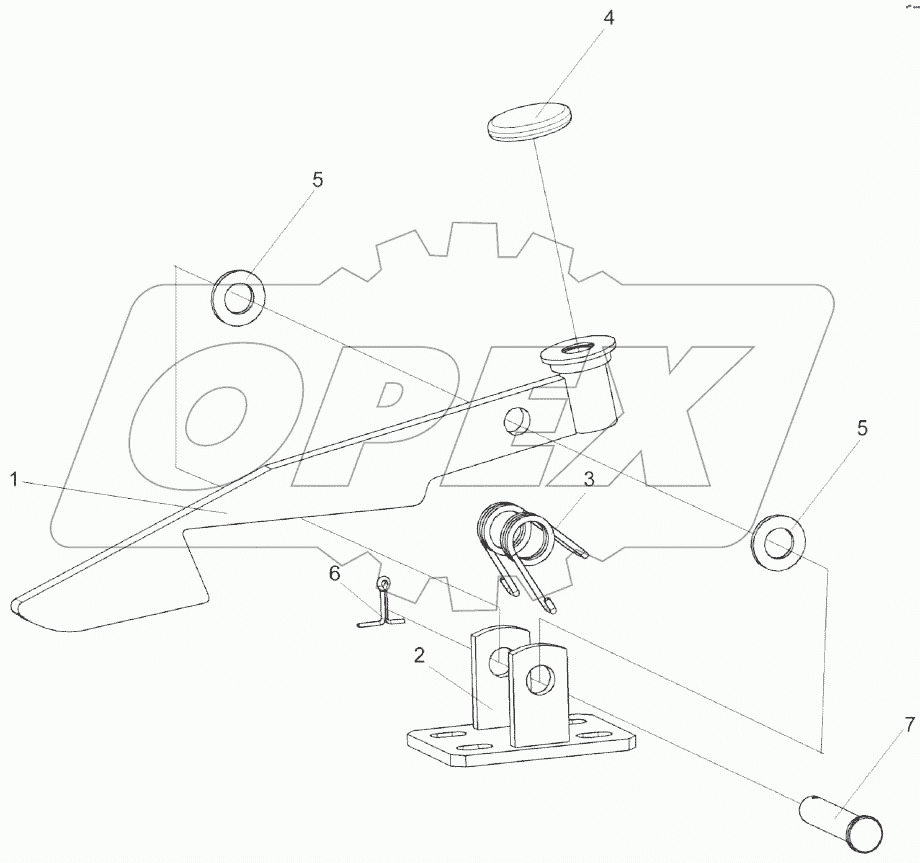 Механизм фиксации трапа КЗС 0117100