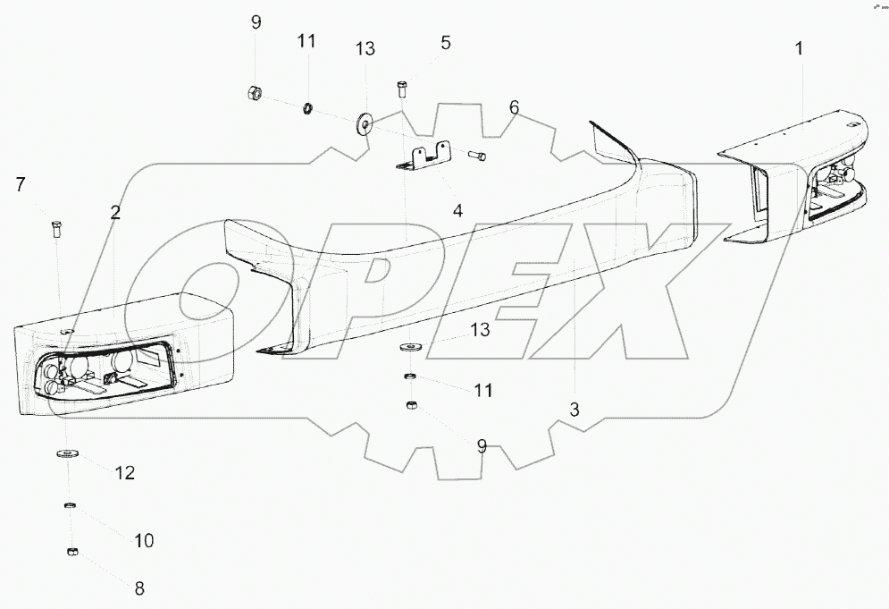 Установка бампера КЗК-8-3-0132000