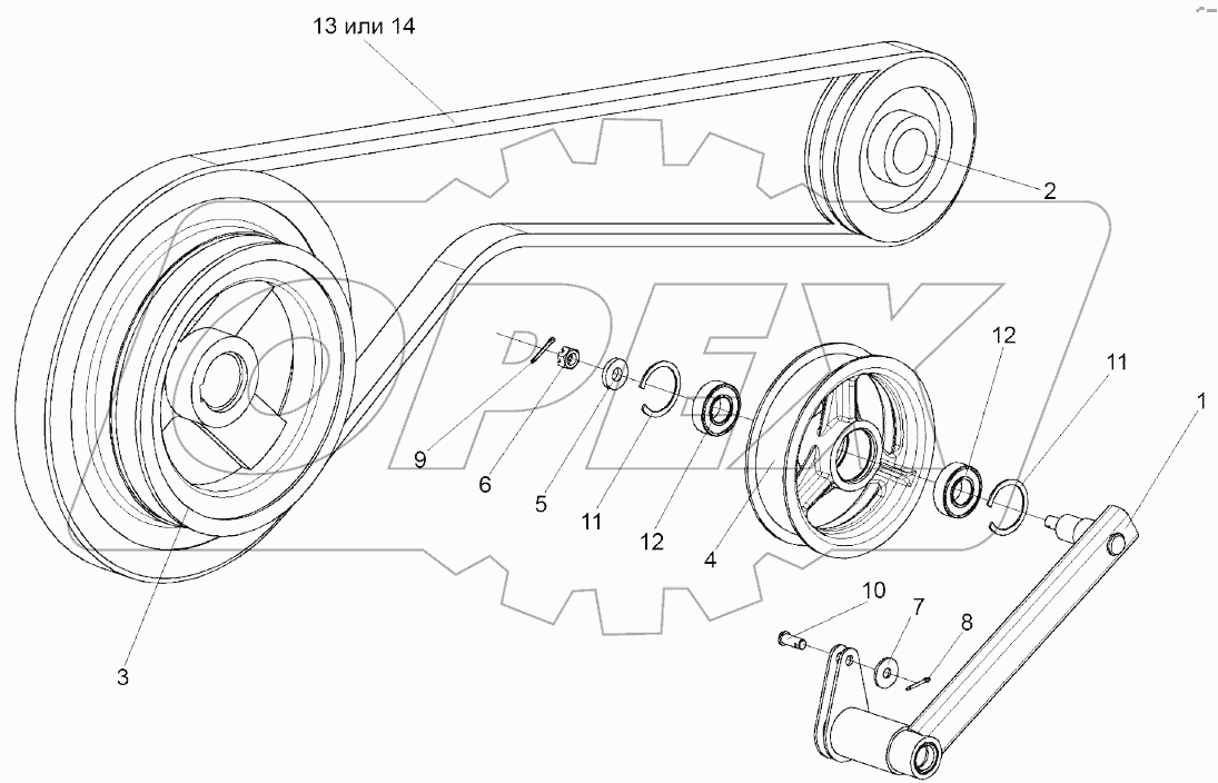 Установка рычага КЗК 0202430В