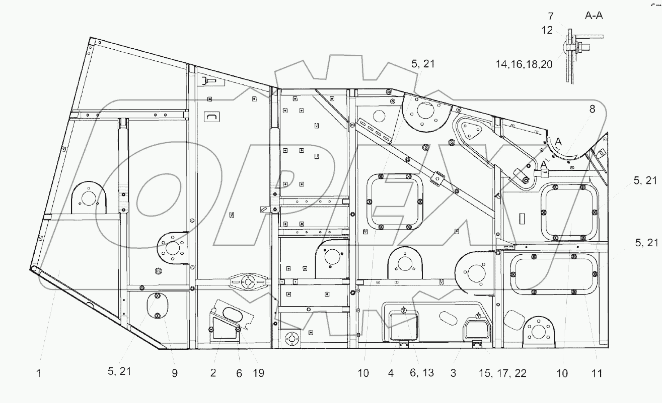 Боковина правая КЗК-8А-02020060