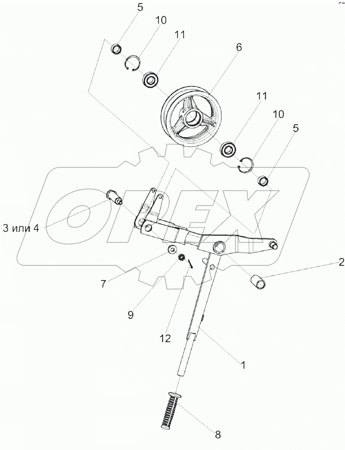 Рычаг КЗК 0202410В