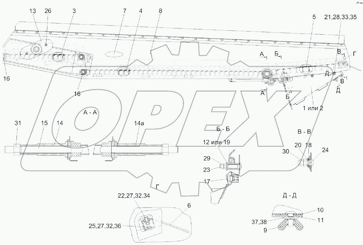 Стан решетный верхний КЗК 0260000Б-01