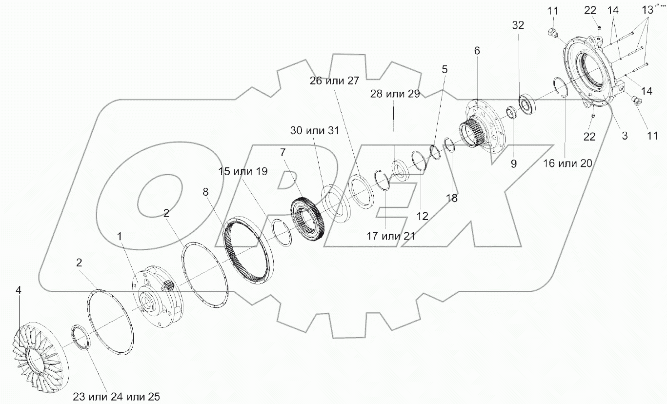 Редуктор КЗК-12-0123000