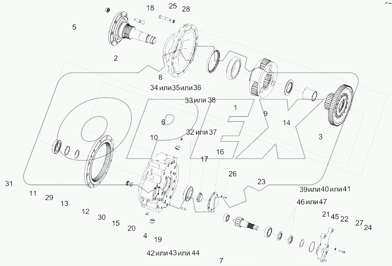 Редуктор бортовой КЗК-8-4-0107020Э