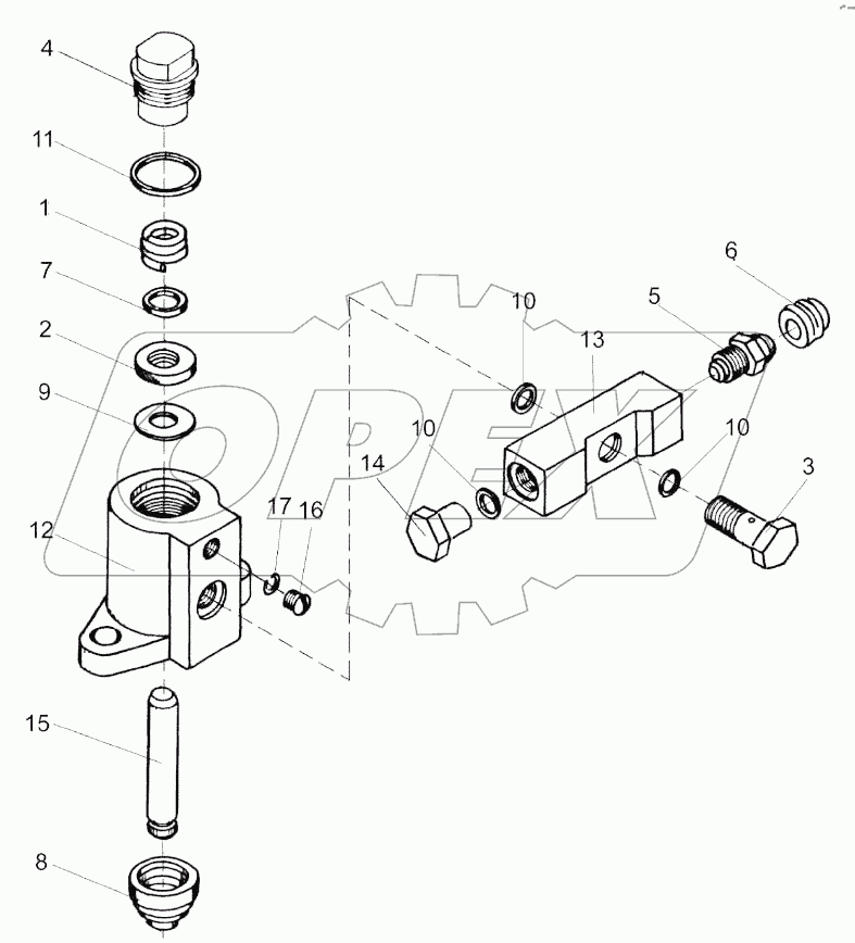 Гидроцилиндр блокировки диапазонов 3518020-46330