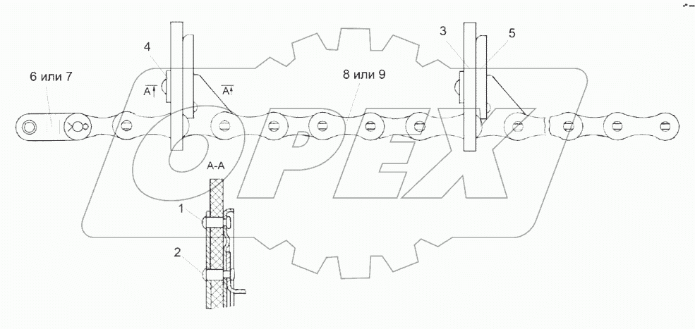 Цепь элеватора КЗК 0214140А