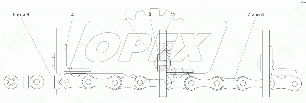 Цепь элеватора КЗК 0214160А