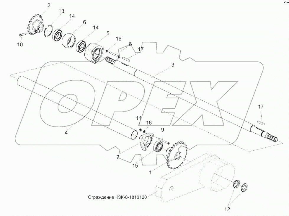 Установка вала КЗК-8-1810602