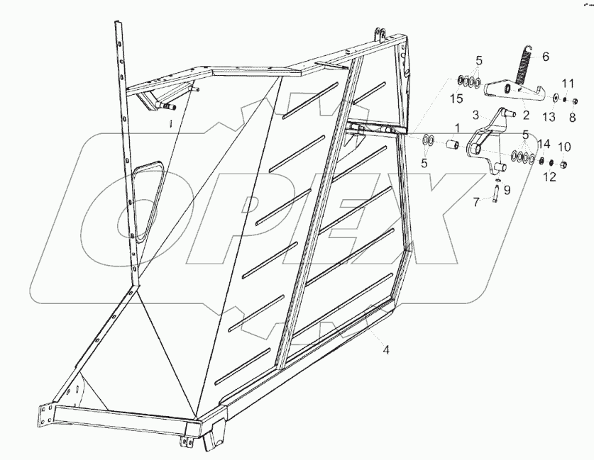 Боковина левая КЗК-8К-2-0400070