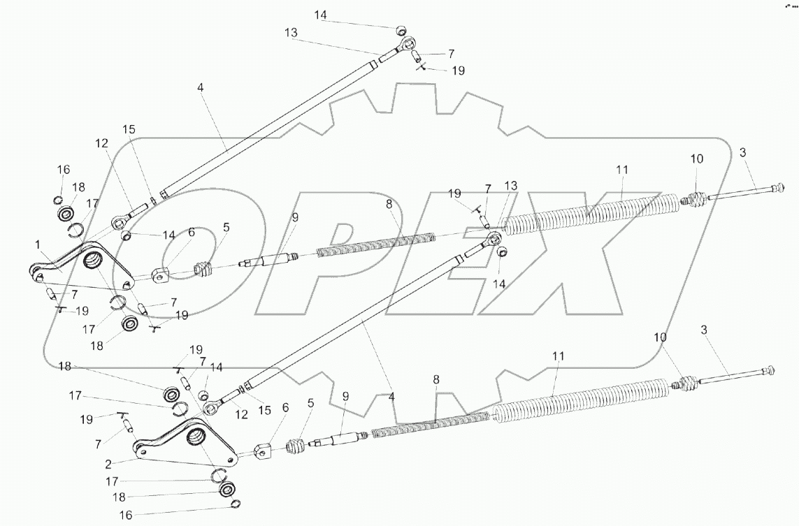 Механизм продольного копирования КЗК 1775000А