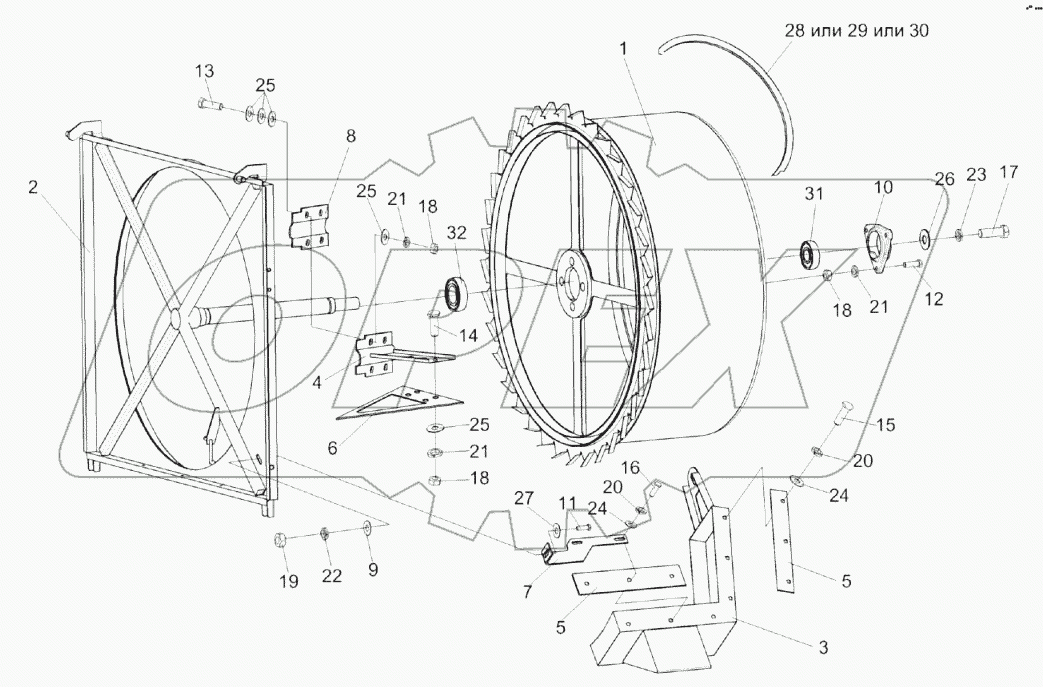 Экран вращающийся КЗК-8А-0112020