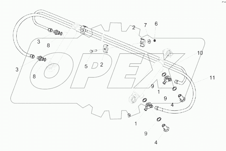 Система гидравлическая наклонной камеры КЗК 1790000