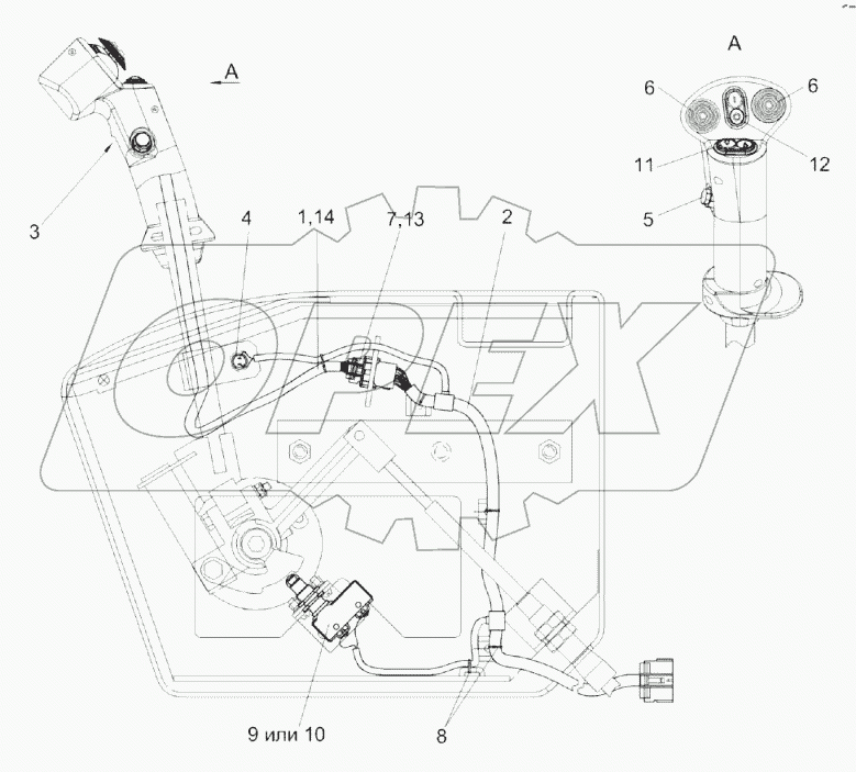 Электрооборудование блока управления КЗК-12-0119890А