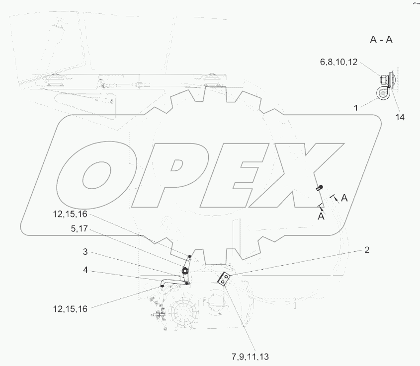 Установка стояночного тормоза КЗК-8-0119100