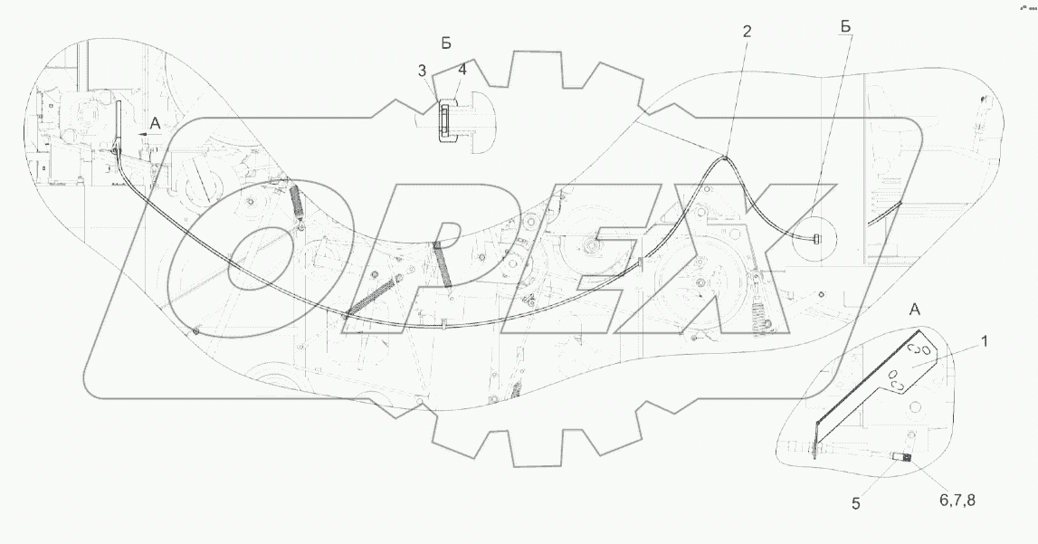 Установка троса ГСТ КЗК-8-0119150