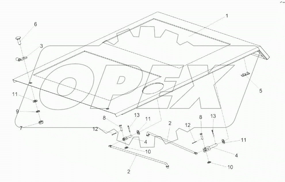 Крыша КЗК-8А-2-0124000