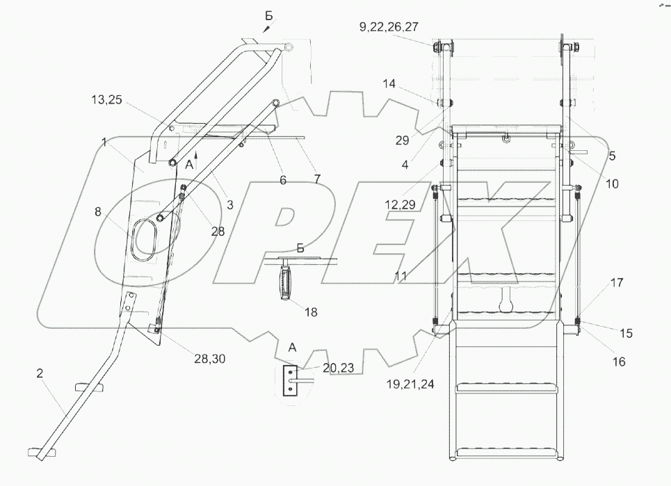 Установка трапа КЗК-7-0117000