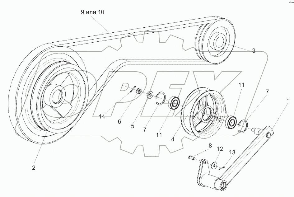 Установка рычага КЗК 0202430В