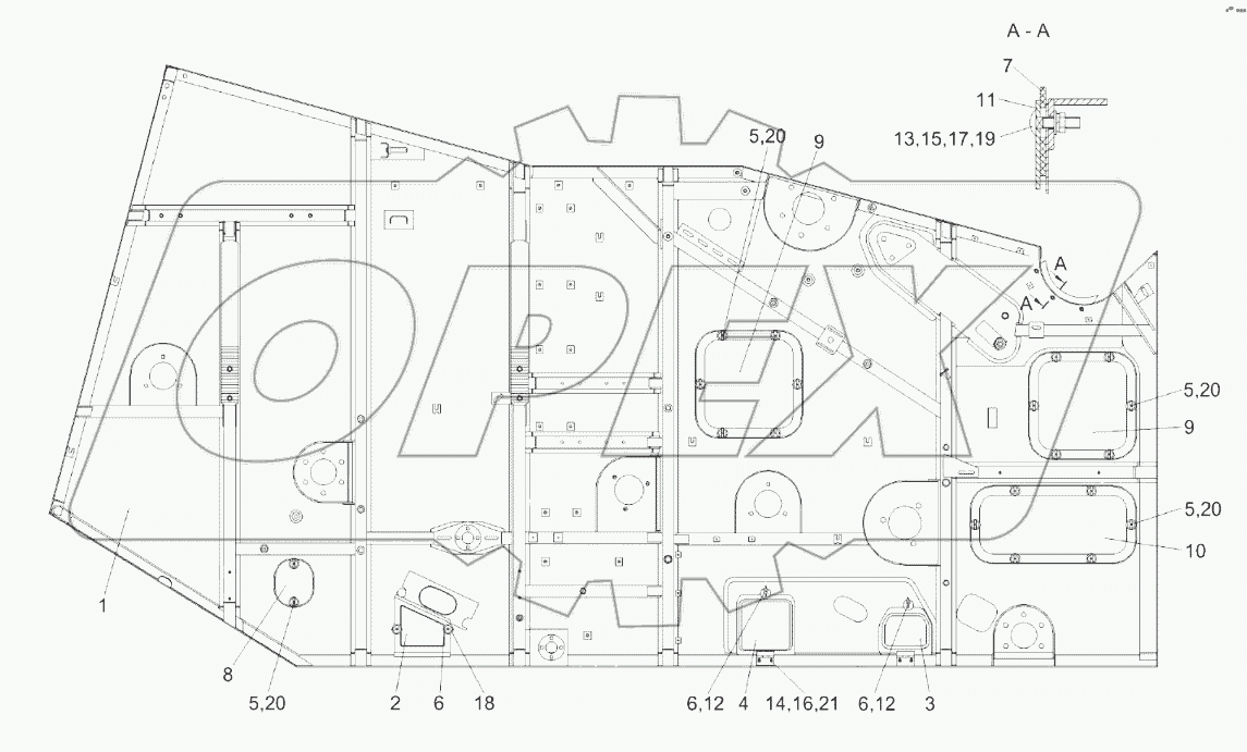 Боковина правая КЗК-8К-0202060