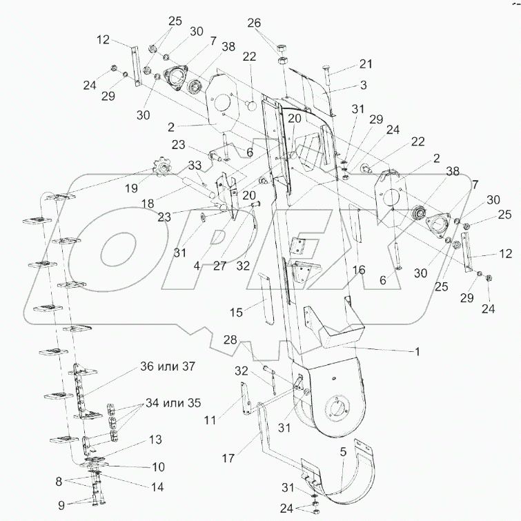Элеватор колосовой КЗК 0208000А-02