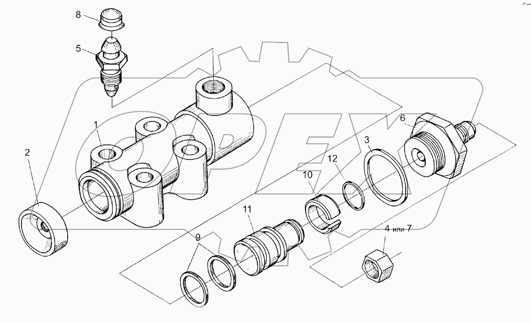 Гидроцилиндр тормоза МК-23М.03.220А