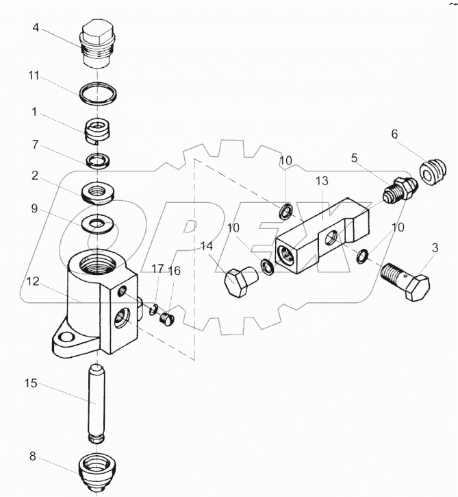 Гидроцилиндр блокировки диапазонов 3518020-46330