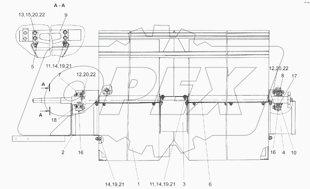 Вентилятор КЗК 0217000Б-01 (вид спереди)