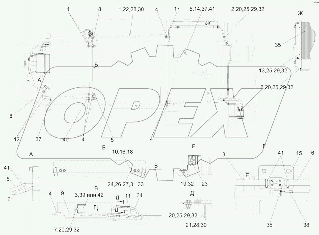Установка кондиционера КЗК-7-0113000-01