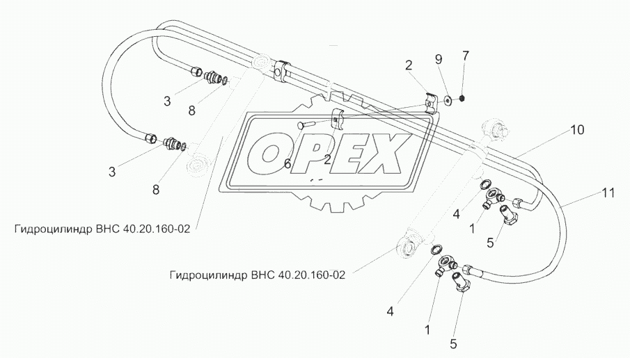 Система гидравлическая наклонной камеры КЗК 1790000