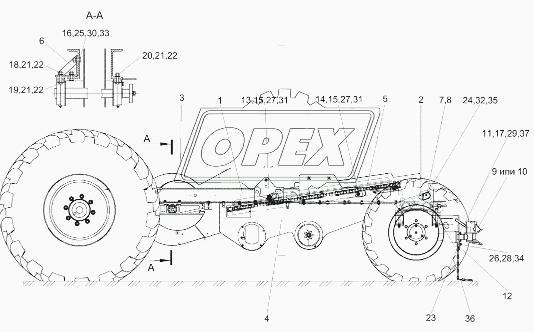 Шасси КЗК-8А-0111000 1